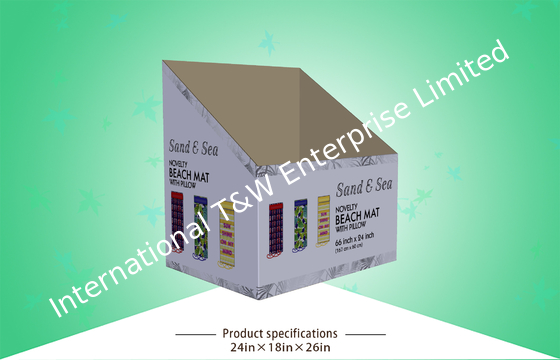 কেনা খুচরা পিচবোর্ড সৈকত তোয়ালে ডাম্প বিন প্রদর্শন পরিবেশ - চকচকে ল্যামিনেশন সহ বন্ধুত্বপূর্ণ উপাদান Material online manufacture