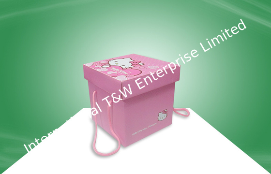 ভালো দাম Decorative Pink Hellokitty Paper Gift Box With Handle For Packing Snacks অনলাইন