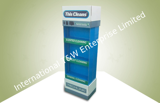 ভালো দাম Double Face Show Three Shelf POS Cardboard Displays Sell Cleaning Products অনলাইন