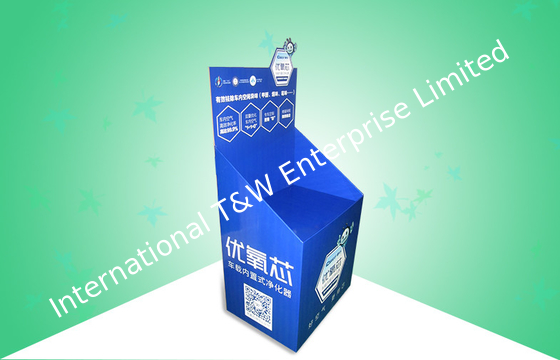 ভালো দাম Blue Cardboard Dump Bins For Promoting Air filter , Easy - assembly অনলাইন