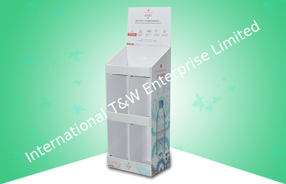 ভালো দাম Bottle Pure Water Corrugated Cardboard Floor Display Stands With Strong Design অনলাইন
