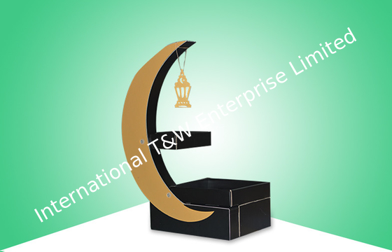 ভালো দাম Eye-catching Cardboard Display Moon Shape Model With Shelf for Selling Kids Candy অনলাইন