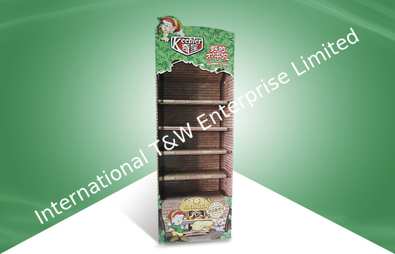 ভালো দাম Five Shelf Pos Cardboard Displays , Logo Cardboard Shop Display For Snacks অনলাইন