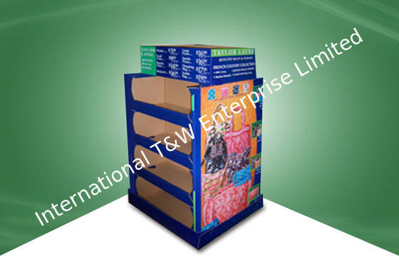 Four Shelf Double - face - show cardboard floor display stands for Lady Bag