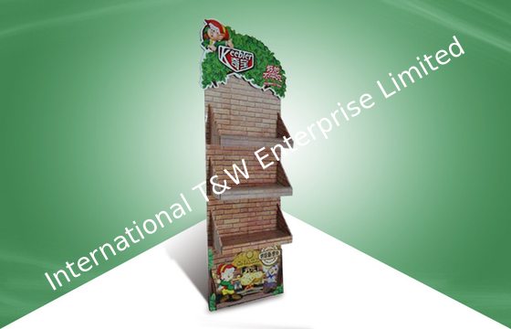 ভালো দাম Floor Standing corrugated cardboard display Stand Shop Snacks Storage অনলাইন