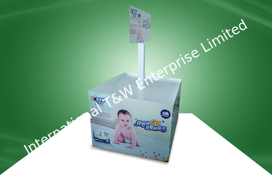 ভালো দাম Big Cardboard Advertising Pallet Display Rack for Napkin Baby Products Promotion অনলাইন