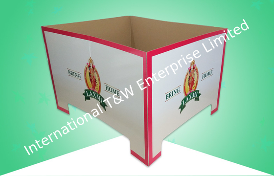 ওয়াল - মার্ট ফুল আকারের পিচবোর্ড প্যালেট ডিসপ্লে স্কার্ট, প্যালেট ফুডস / খাবারের জন্য খুচরা প্রদর্শন