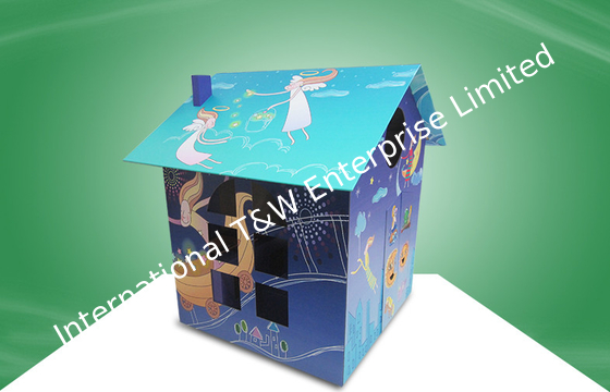 ভালো দাম Recyclable Children ' S Cardboard Playhouse , Cardboard Coloring House For Kids অনলাইন