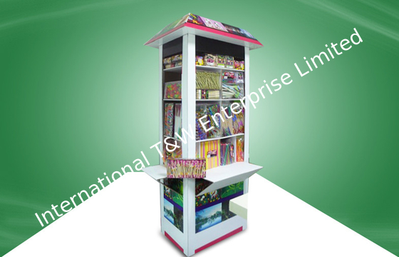 ভালো দাম Unique Design House Shape  Cardboard Display Stand Floor  Display For Picnic Items অনলাইন