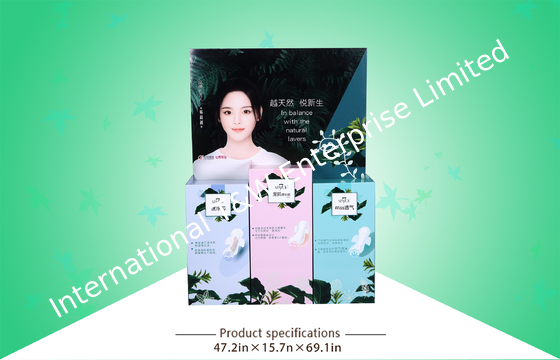 ভালো দাম মাসিক প্যাড অফসেট প্রিন্টিং 350gsm সিসিএনবি কার্ডবোর্ড ডাম্প বিন পিএমএস অনলাইন