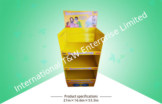 ভালো দাম আই ক্যাচিং কাস্টম পিওপি কার্ডবোর্ড সহজ সমাবেশ ফ্রি স্ট্যান্ডিং প্রদর্শন করে অনলাইন