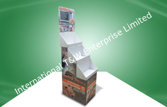 ভালো দাম Recycled Three-tray POS Cardboard Displays , Plush Toys Floor Display Stand অনলাইন
