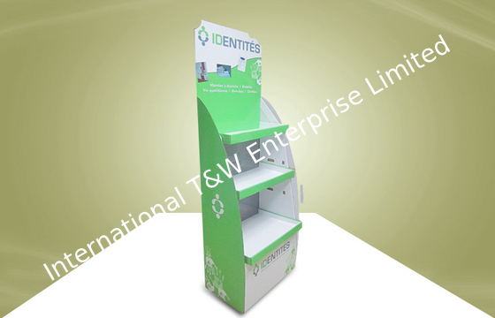 ভালো দাম Green Cardboard Display Stands Adjustable Shelves For Health Care Products অনলাইন