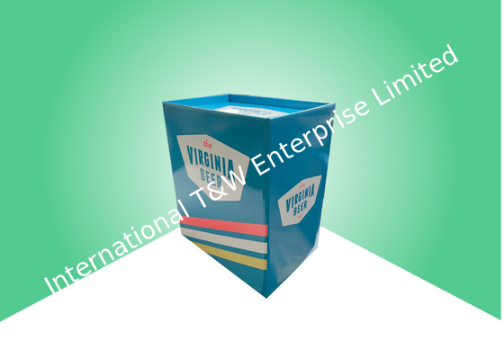 ভালো দাম বিয়ার কেস স্ট্যাকার প্রচারের জন্য কাস্টম কার্ডবোর্ড ডাম্প বিন প্রদর্শন অনলাইন